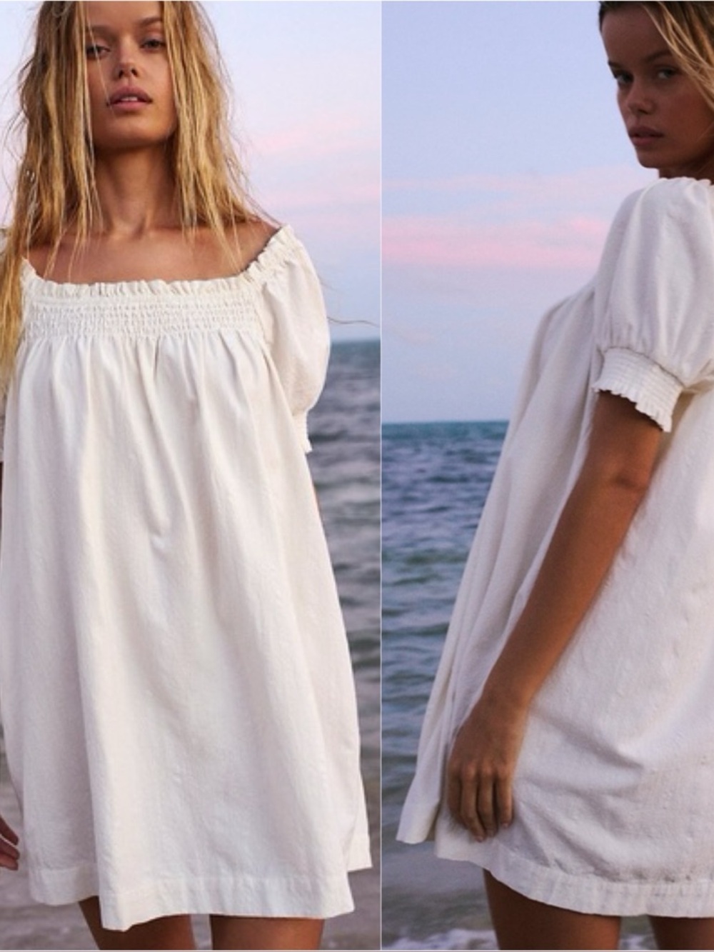 Free People Mila Cotton Poplin Mini Dress Medium - Picture 1 of 8